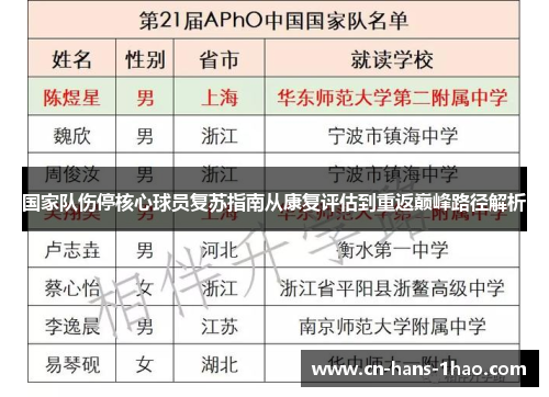 国家队伤停核心球员复苏指南从康复评估到重返巅峰路径解析 国家队伤停核心球员复苏指南从康复评估到重返巅峰路径解析